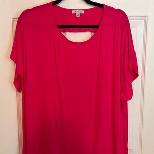 Hot pink top with cutout back design